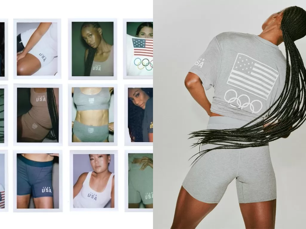 Koleksi Skims milik Kim Kardashian yang jadi sponsor di Olimpiade Tokyo 2020. (photo/Instagram/@kimkardashian)