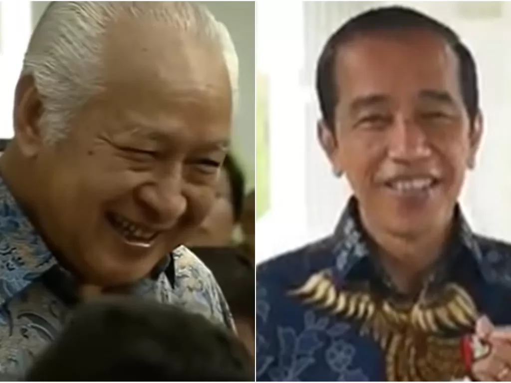 Kolase foto Soeharto dan Jokowi. (ist)