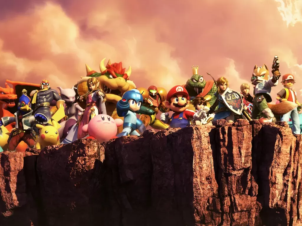 Tampilan karakter-karakter yang ada di Super Smash Bros. Ultimate (photo/Nintendo)