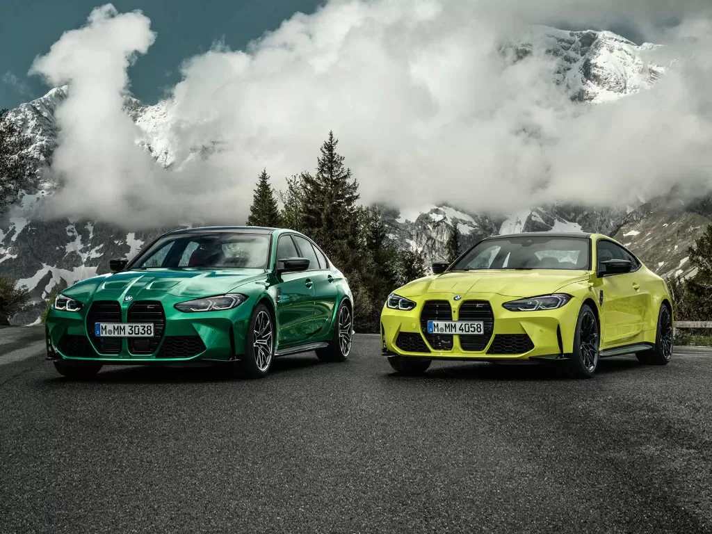 Tampilan mobil BMW M3 Competition dan M4 Competition terbaru (photo/BMW)