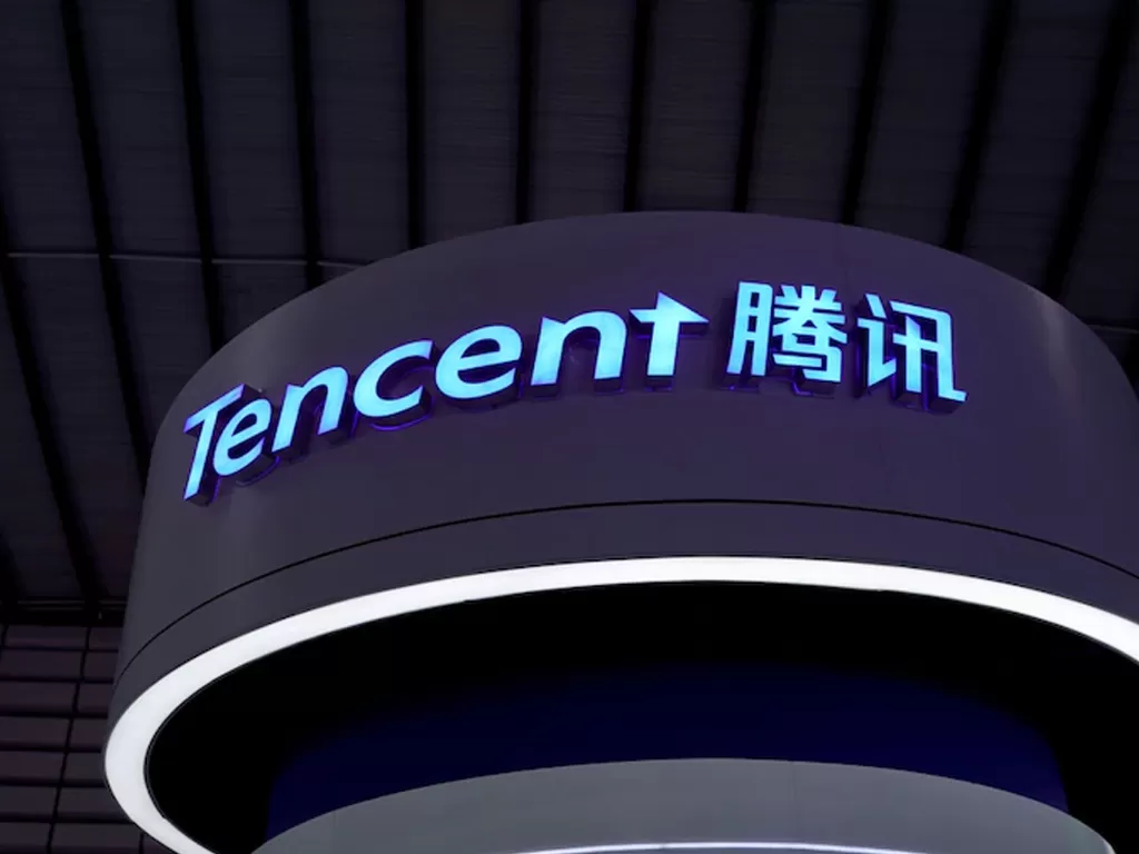 Tampilan logo perusahaan teknologi asal China, Tencent (photo/Gadgets NDTV)