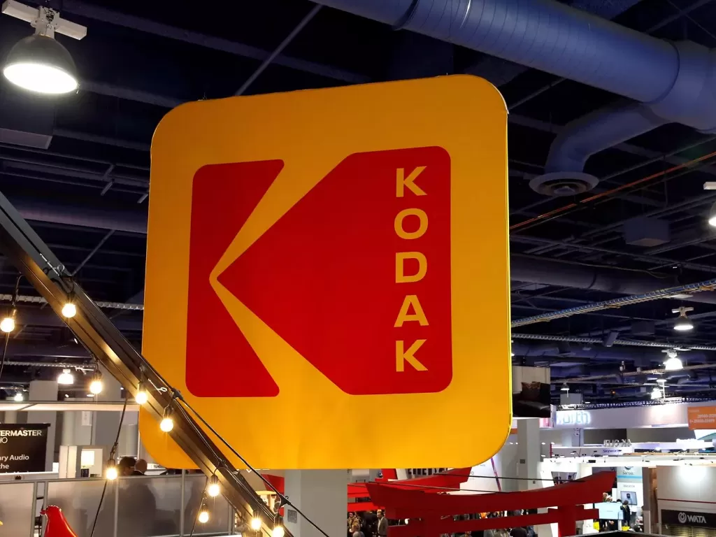 Tampilan logo perusahaan kamera terkenal, Kodak (photo/REUTERS/Steve Marcus)