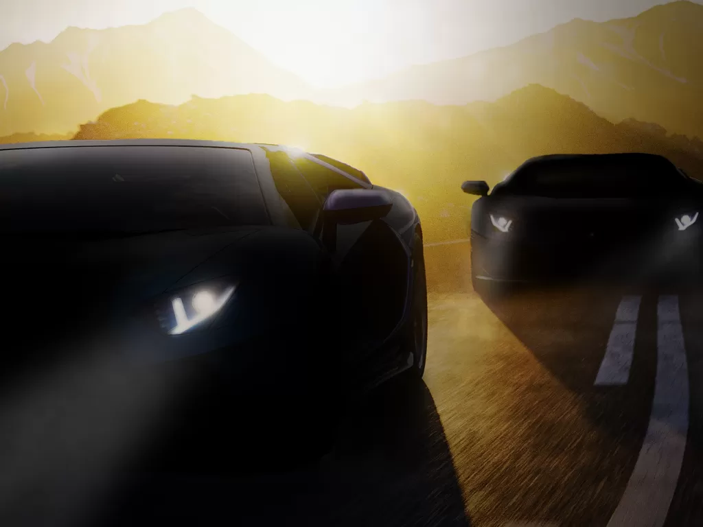 Teaser dari mobil Lamborghini Aventador Final Version (photo/Facebook/Lamborghini)