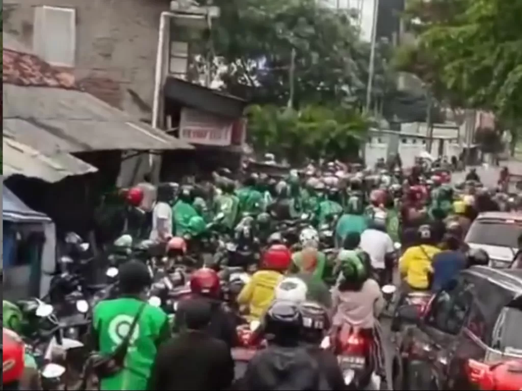 Bentrokan di Mangga Besar, Jakarta (Instagram/@jktinfo)