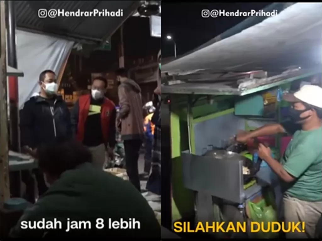  Cuplikan Walkot Semarang borong makanan di warung saat PPKM Darurat. (photo/Instagram)