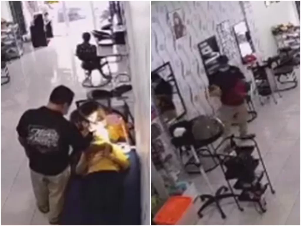 Rekaman CCTV merekam detik-detik wanita dihipnotis di salon (Photo: Instagram/@aceh.viral)