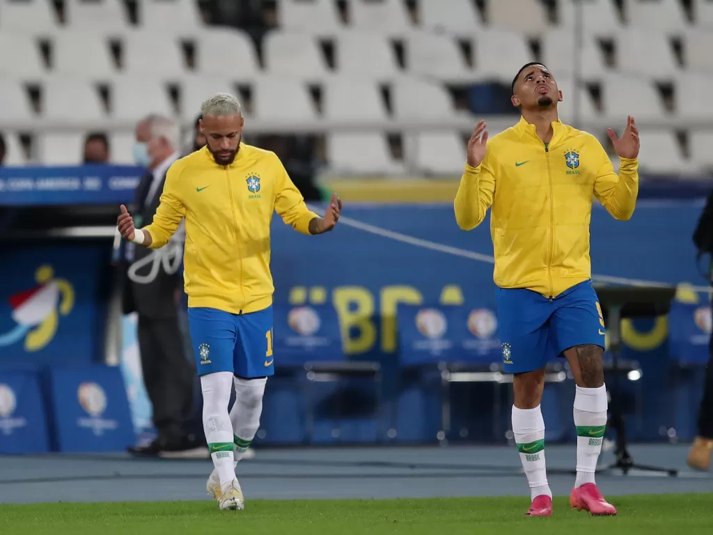 Neymar dan Gabriel Jesus. (photo/REUTERS/RICARDO MORAES)