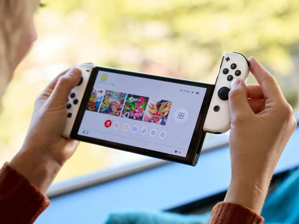 Tampilan console Nintendo Switch OLED Model terbaru (photo/Nintendo)