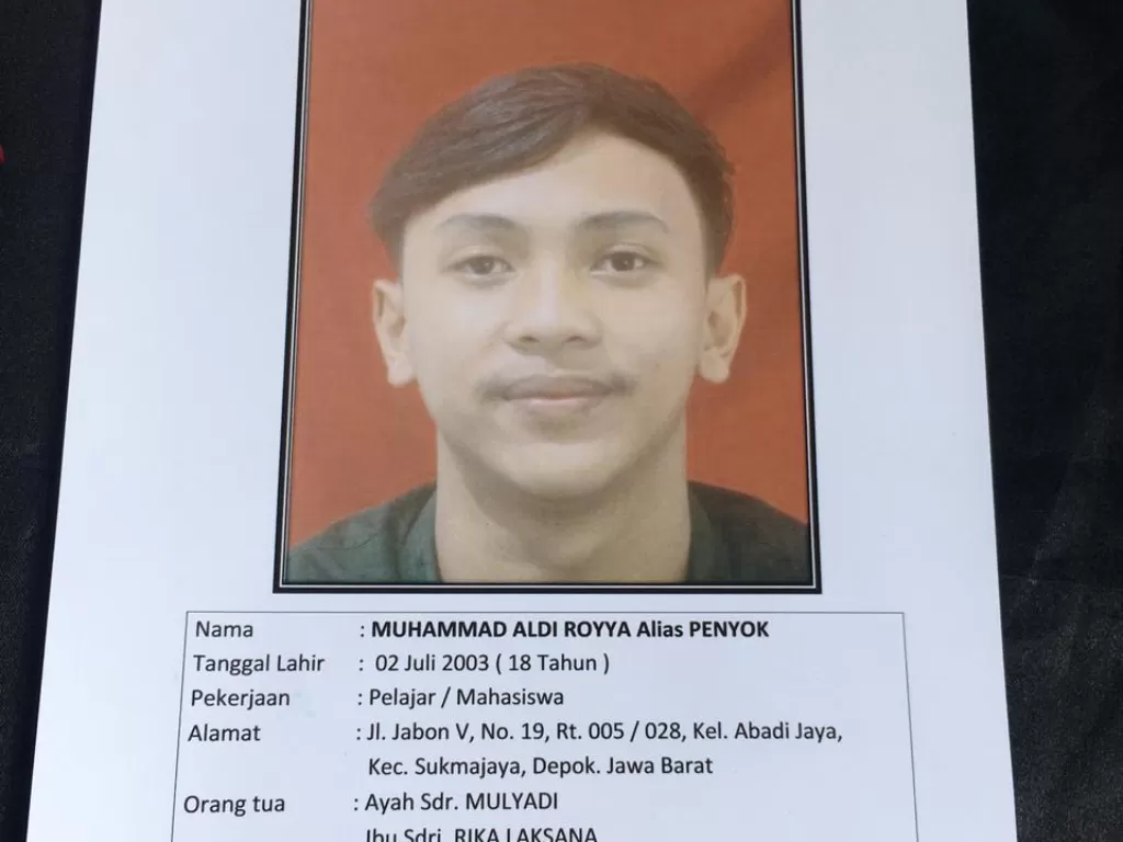 Tampang Buronan Remaja Pengeroyok Polisi Saat Bubarkan Balap Liar di Cilandak. (Istimewa).
