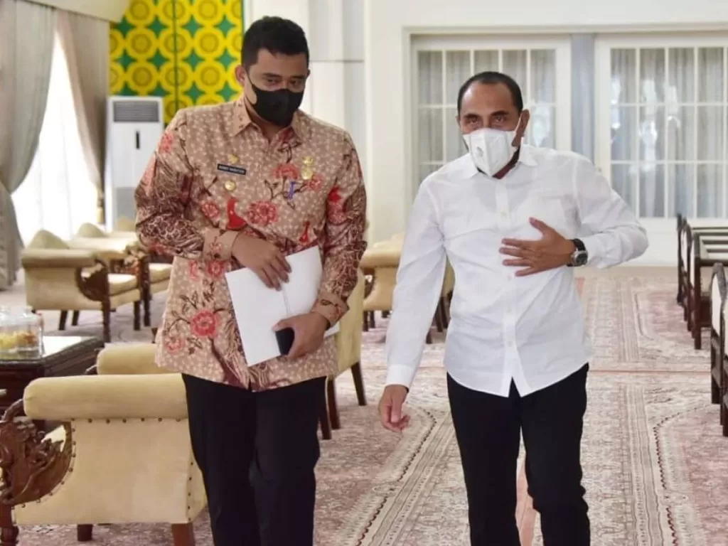 Gubernur Sumatera Utara Edy Rahmayadi bersama Wali Kota Medan Bobby Nasution. (Instagram Edy Rahmayadi)