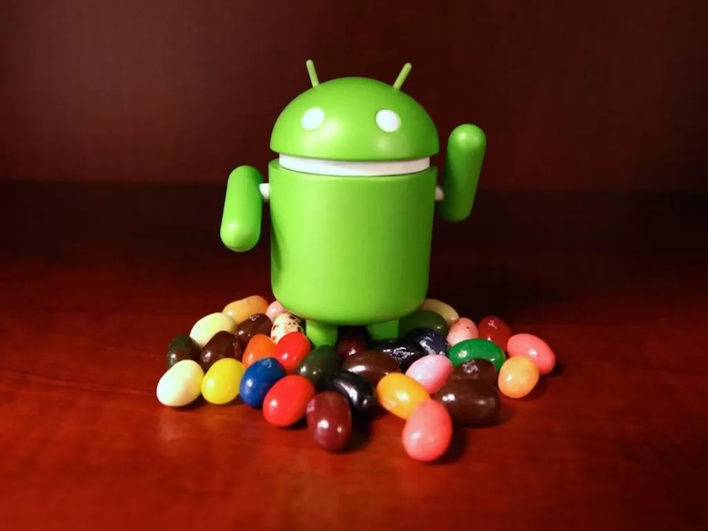 Ilustrasi tampilan maskot sistem operasi Android dan Jelly Bean (photo/Google)