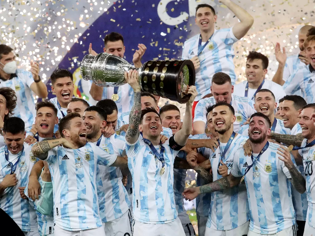 Argentina akhirnya juara Copa America setelah puasa gelar 28 tahun (REUTERS/Amanda Perobelli)