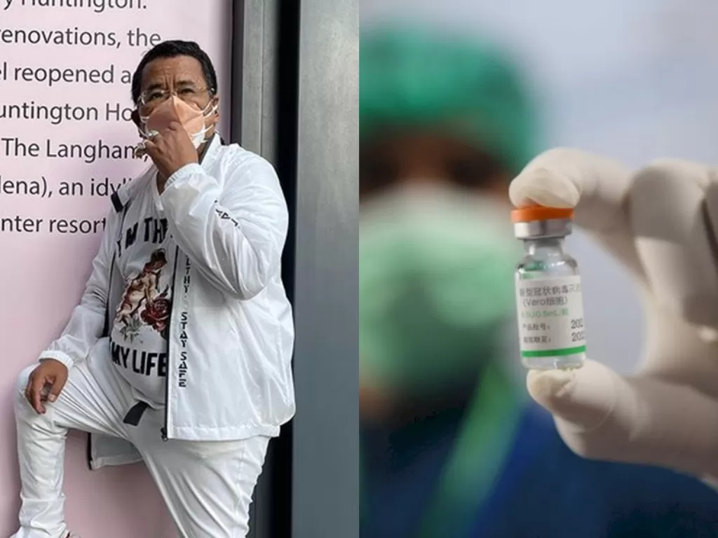 Hotman Paris dukung program vaksin mandiri. (Instagram/@hotmanparisofficial)