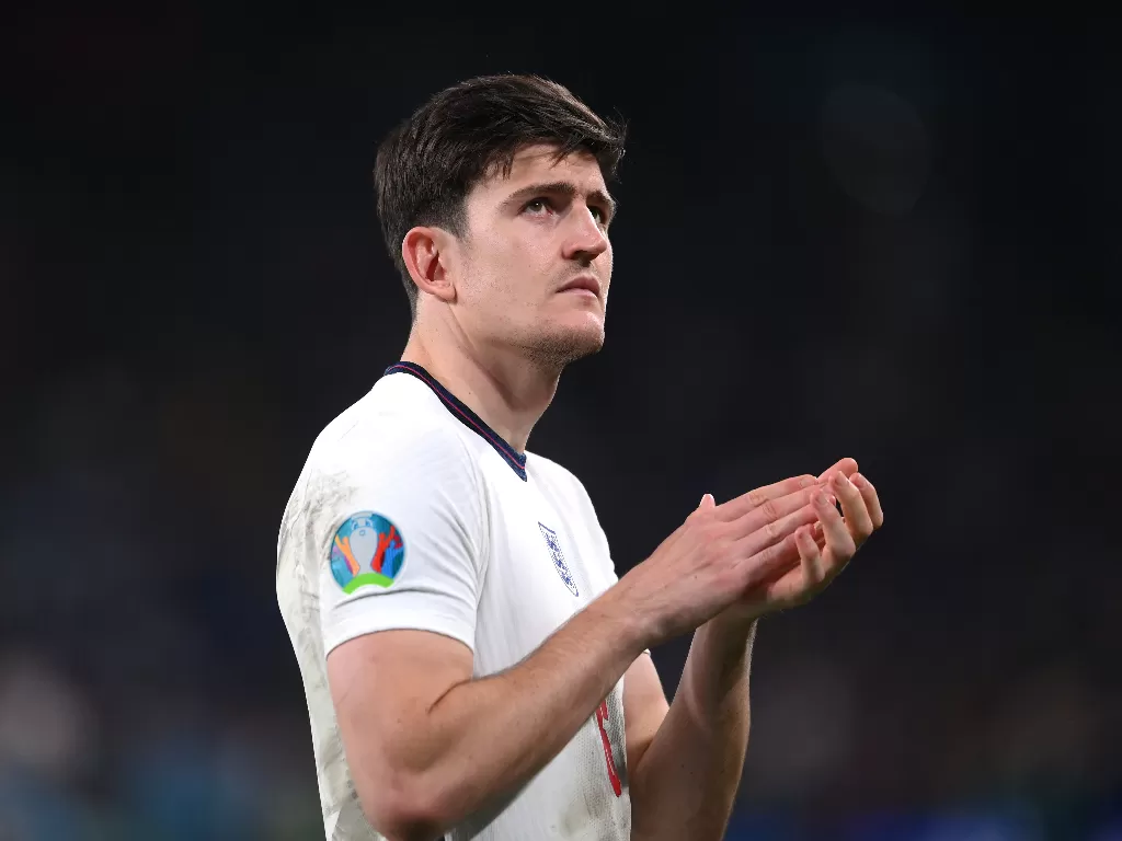 Bek timnas Inggris, Harry Maguire. (photo/REUTERS/Laurence Griffiths)