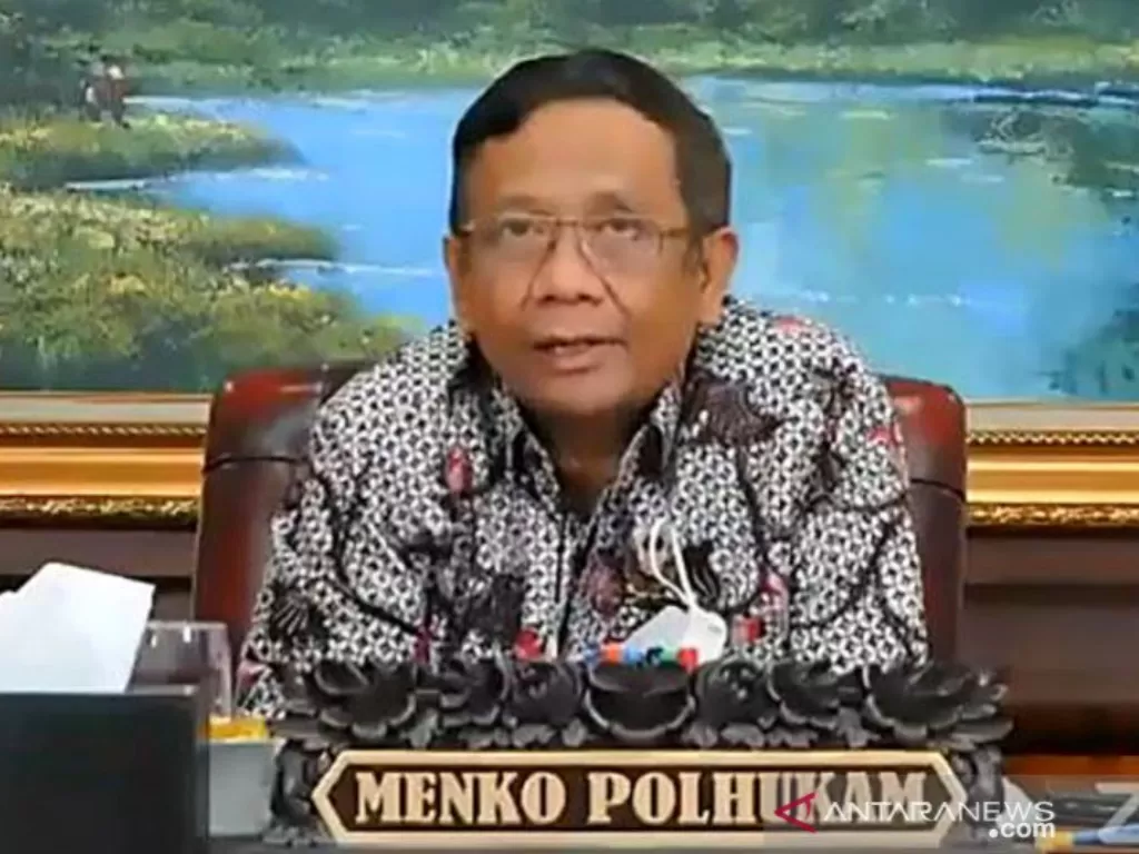 Menteri Koordinator Politik Hukum dan Keamanan (Menkopolhukam) Mahfud MD (ANTARA/Tangkapan layar Youtube Transparency International Indonesia)
