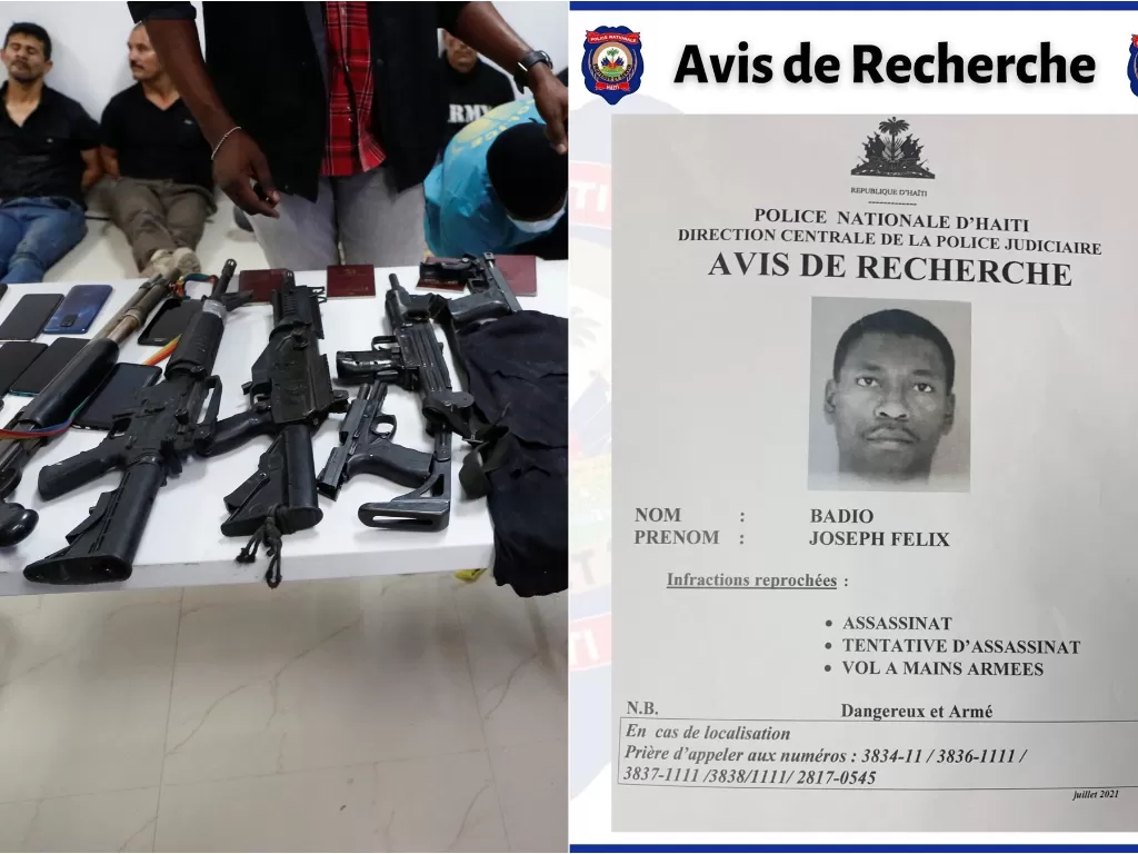 Otak pembunuhan Presiden Haiti (photo/REUTERS/Estailove St-Val/Twitter/@pnh_officiel)