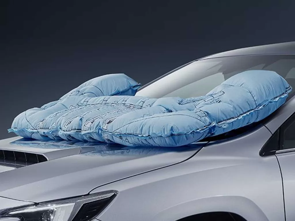 Tampilan airbag eksternal di mobil Subaru Levorg generasi kedua (photo/Subaru)