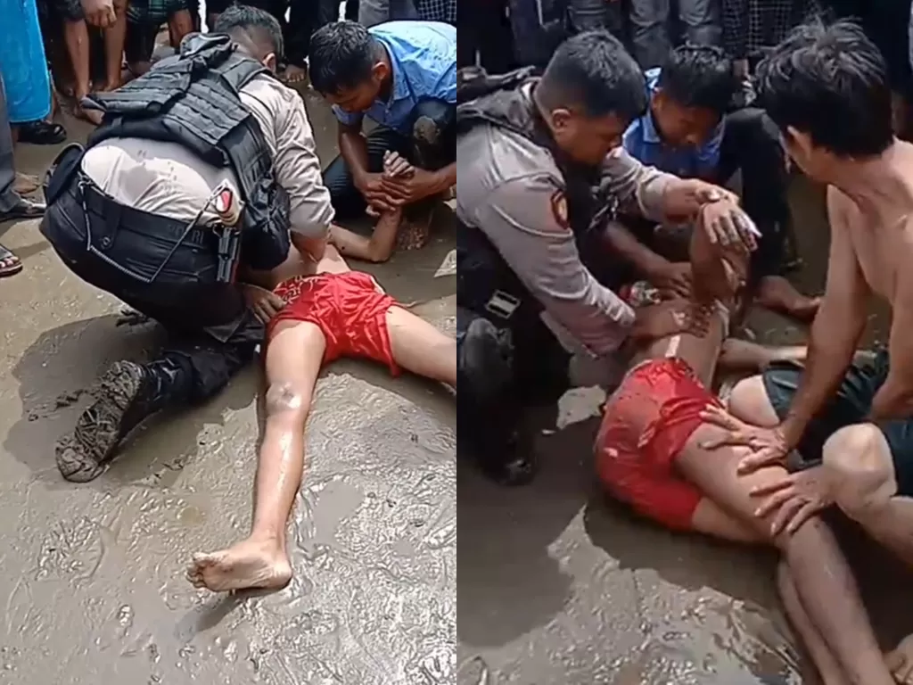 Video remaja tenggelam di Pantai Bantayan. (Photo/Facebook/Nazli IB)