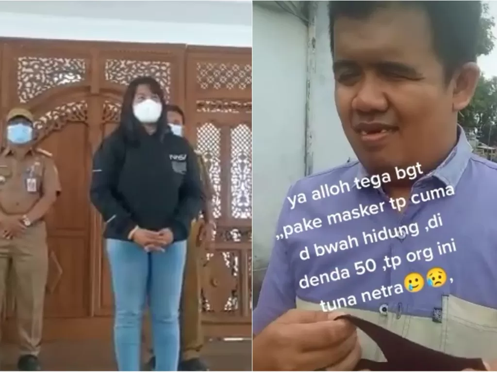 Perekam video meminta maaf atas unggahan tunanetra didenda Rp50 ribu (Istimewa)