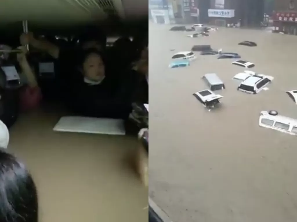 Banjir di Tiongkok. (Photo/Twitter/@manyapan)