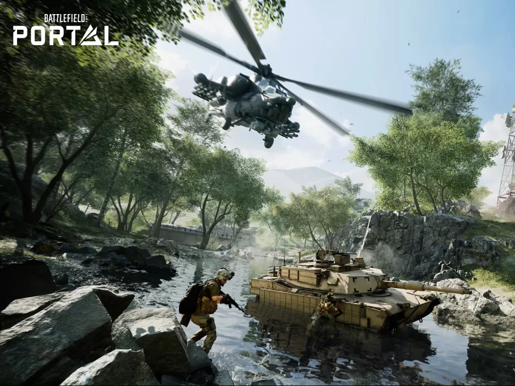 Tampilan game Battlefield 2042 besutan DICE dan Electronic Arts (photo/Electronic Arts)