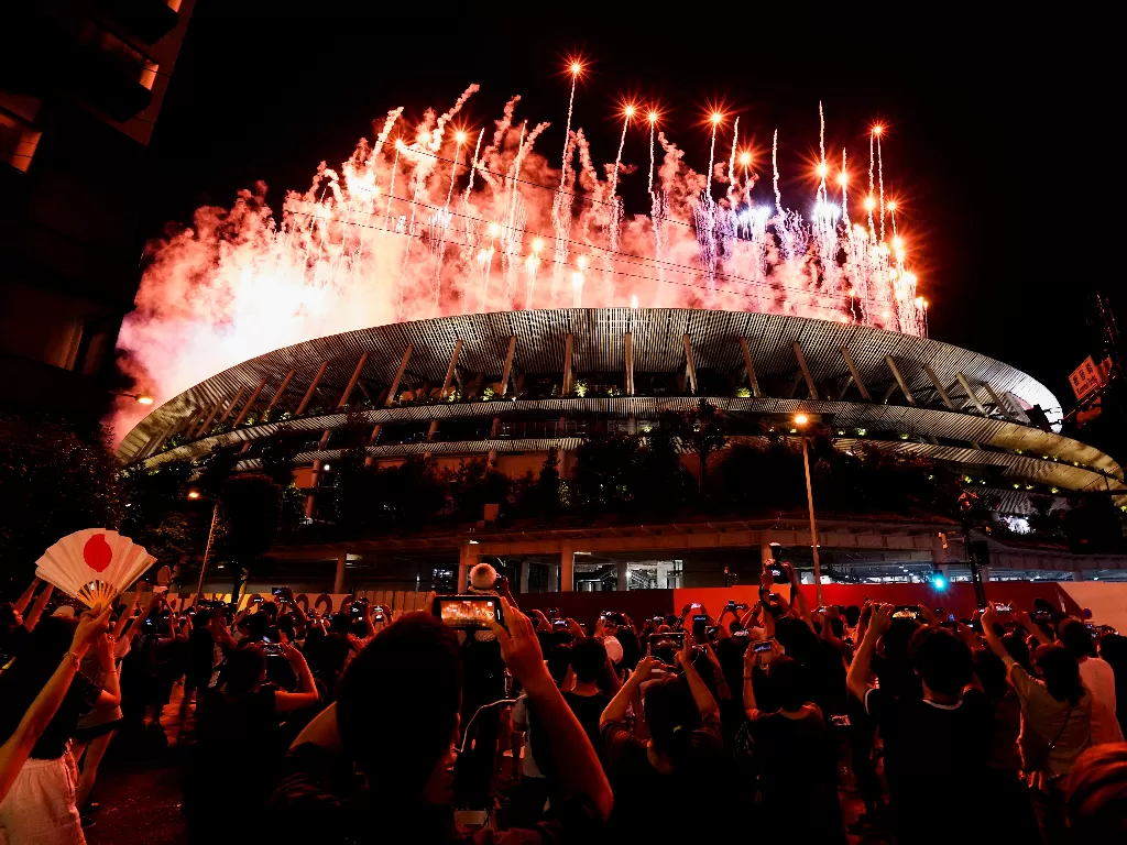 Upacara Pembukaan Olimpiade Tokyo 2020 - Stadion Olimpiade, Tokyo, Jepang - 23 Juli 2021.  (photo/REUTERS/Naoki Ogura)