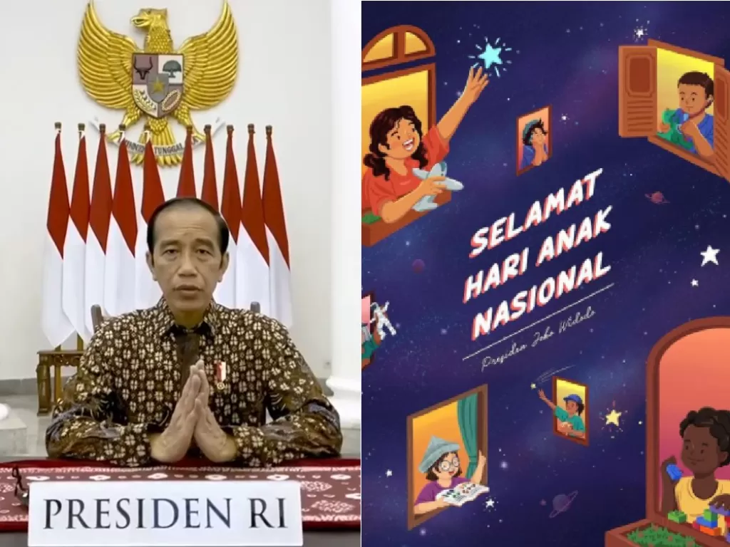 Presiden Jokowi beri ungkapan saat Hari Anak Nasional. (Instagram/@jokowi).