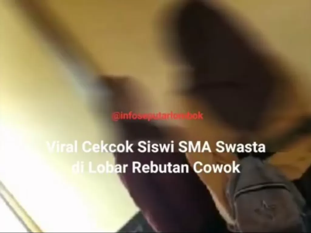 Dua siswi SMA di Lombok Barat cekcok mulut karena masalah cowok (Instagram/ instalombok_)