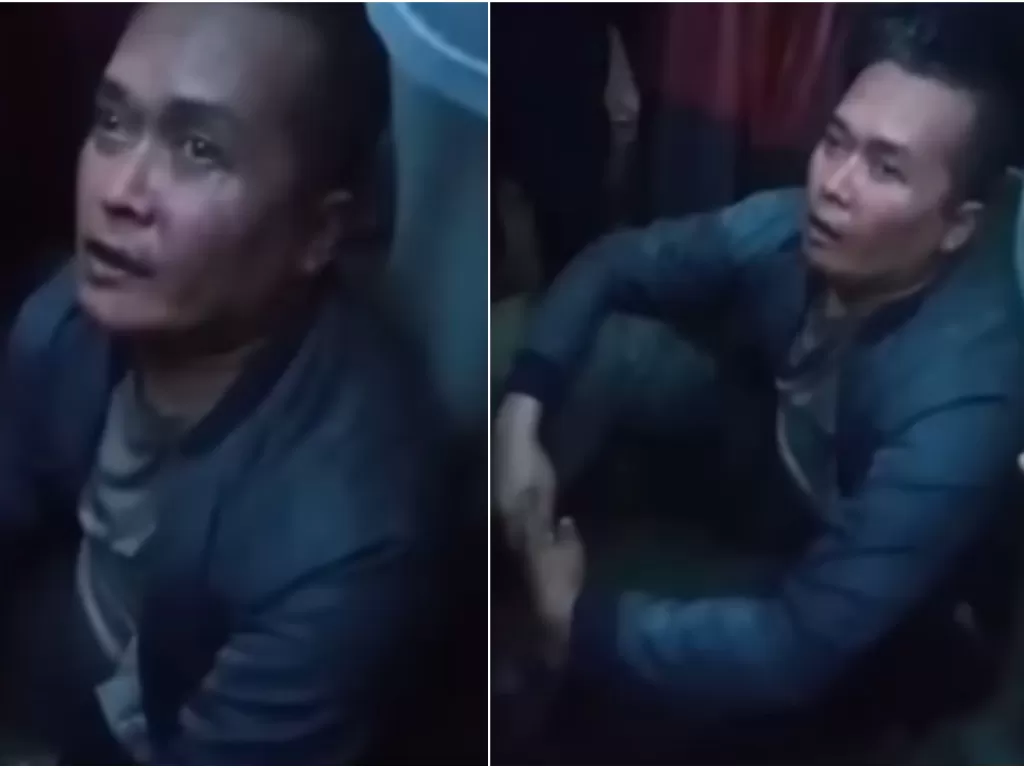 Bripka Joko Albar, oknum polisi anggota Polres Pelabuhan Belawan babak belur dihajar warga. (ist)
