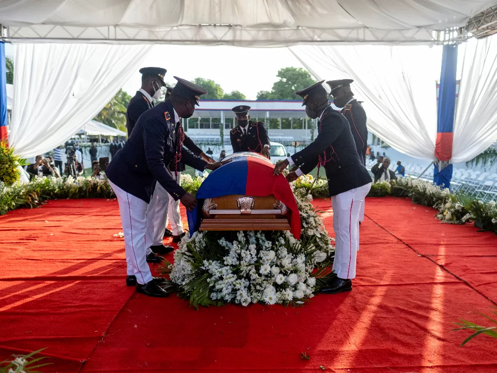 Pemakaman presiden Haiti. (REUTERS/Ricardo Arduengo)