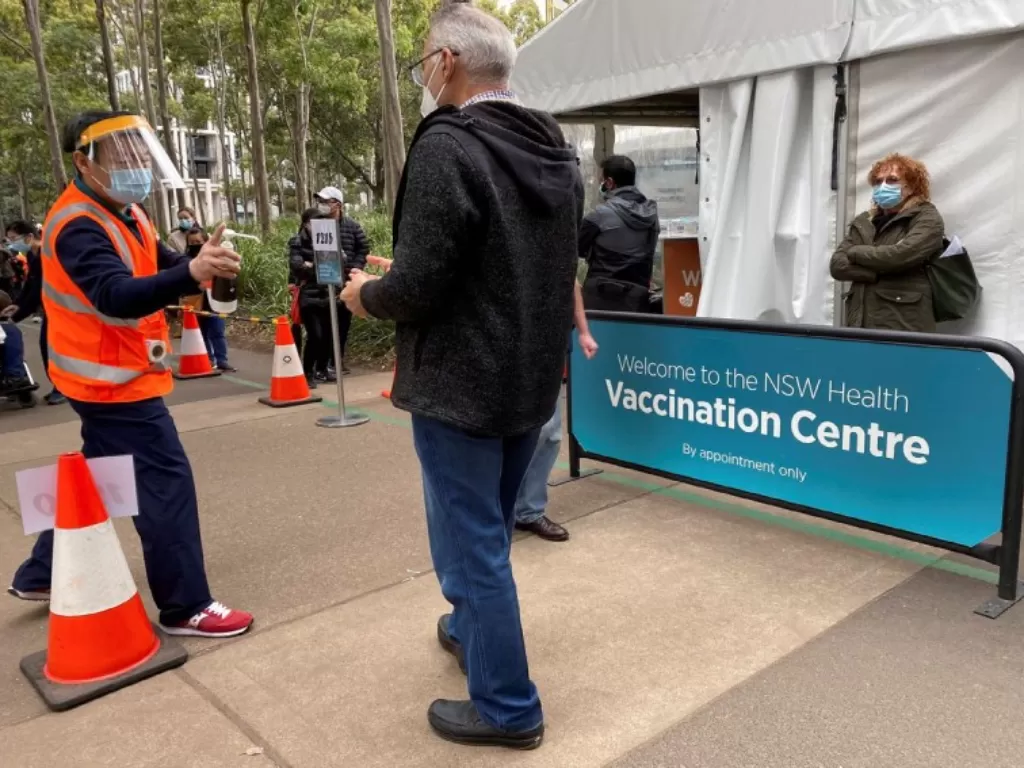 Vaksinasi di Australia. (photo/Dok. REUTERS)
