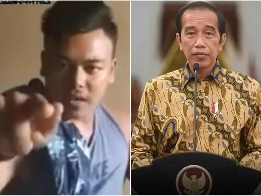 Kolase foto pria Aceh yang sebut Jokowi PKI, dan Jokowi (Instagram)