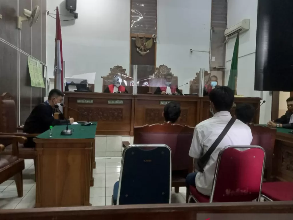 Sidang pembacaan putusan kebakaran gedung utama Kejaksaan Agunv RI di Pengadilan Negeri Jakarta Selatan, Senin (26/7/2021). (ANTARA/Laily Rahmawaty)