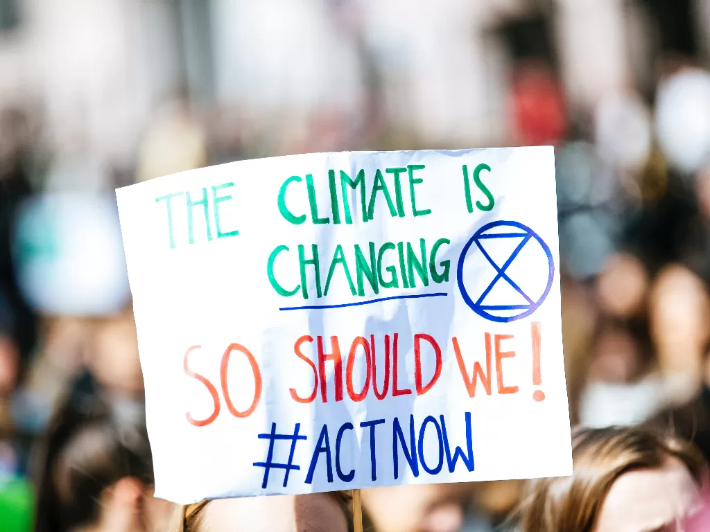 Protes mengenai perubahan iklim. (photo/Ilustrasi/Pexels/Markus Spiske)