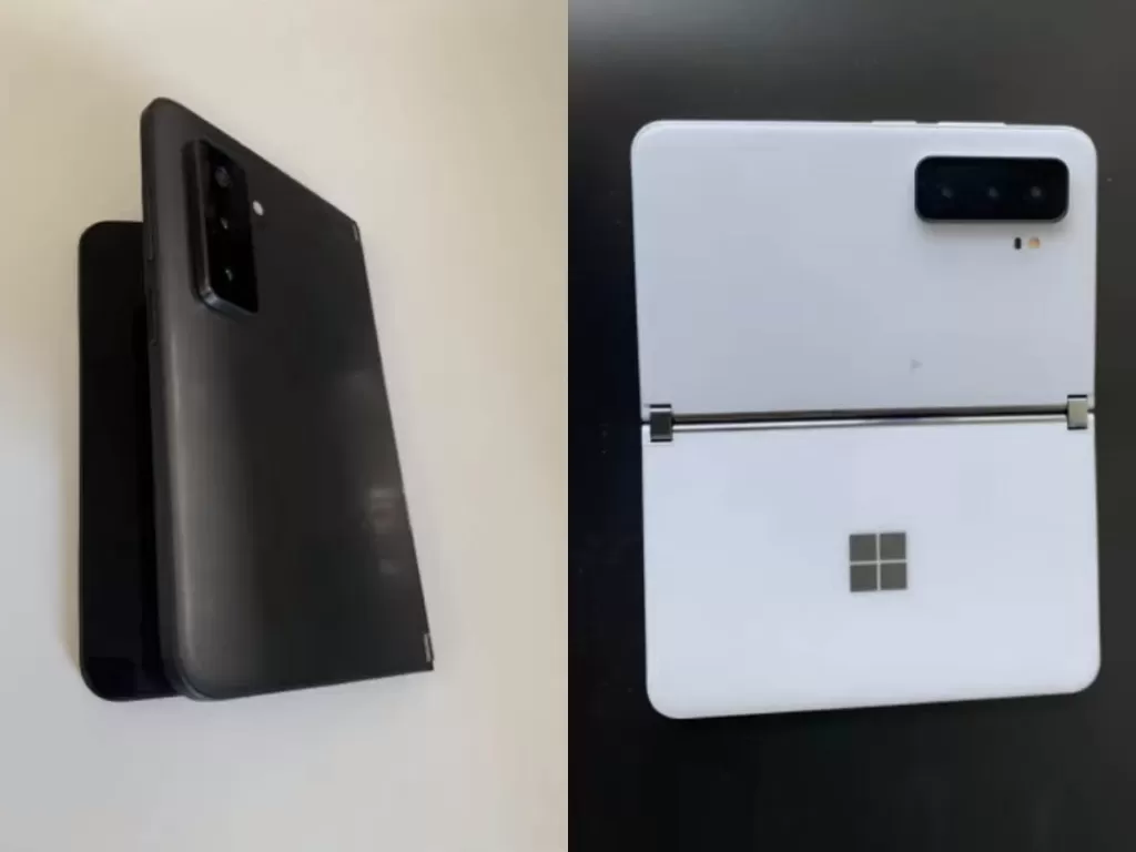 Bocoran tampilan smartphone Microsoft Surface Duo 2 terbaru (photo/YouTube/Tech Rat)