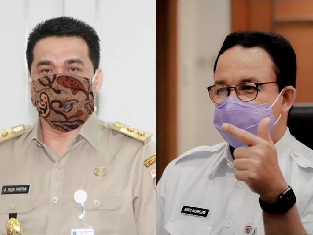 kiri:  Wagub DKI Jakarta Ahmad Riza Patria (photo/istimewa) / kanan: Gubernur DKI Jakarta Anies Baswedan (photo/Instagram/@aniesbaswedan)