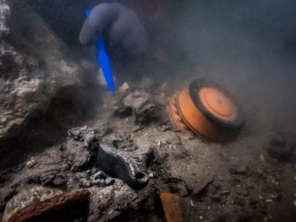 Penemuan arkeolog pada kota bawah laut. (photo/Christoph Gerigk/FranckGoddio/Hilti Foundation via Science Alert)