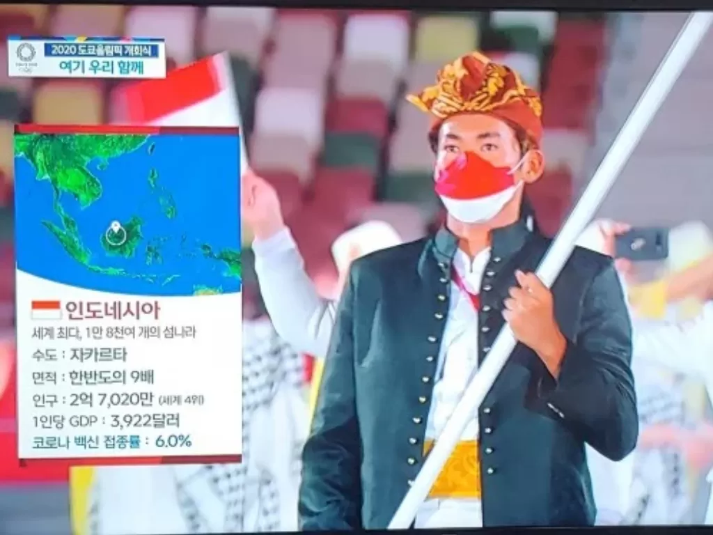 MBC yang menggambarkan Indonesia di pembukaan Olimpiade Tokyo 2020 (istimewa).