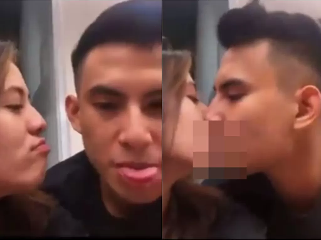 Video viral Zara Adhisty ciuman dengan mantan suami Rachel Vennya, Niko Al Hakim. (Twitter/@shakirandara)