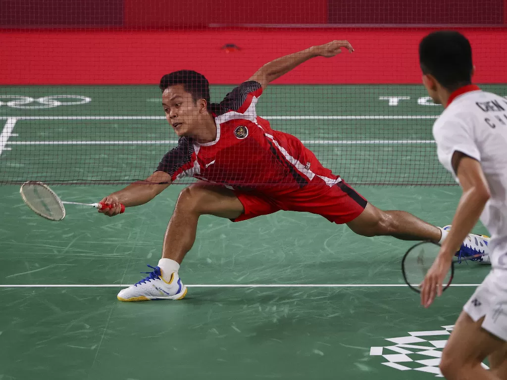 Anthony Ginting kalah dari Chen Long di semifinal Olimpiade Tokyo 2020 (REUTERS/Hamad I Mohammed)