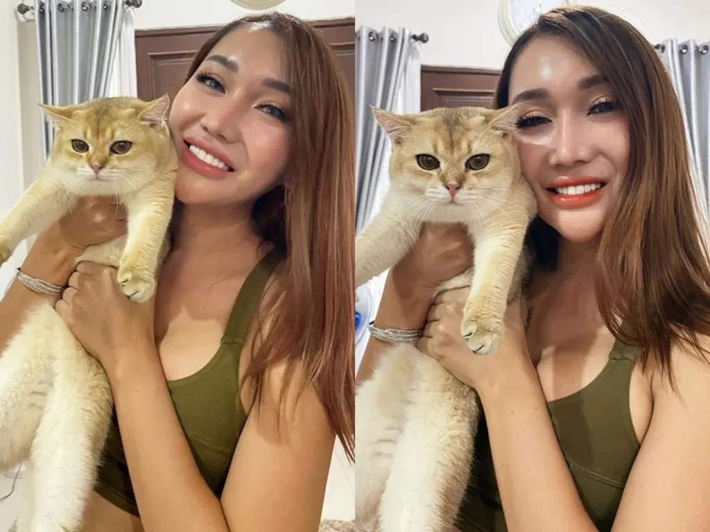 Lucinta Luna kenalkan kucing adopsi terbarunya. (Instagram/@lucintaluna_manjalitaa)