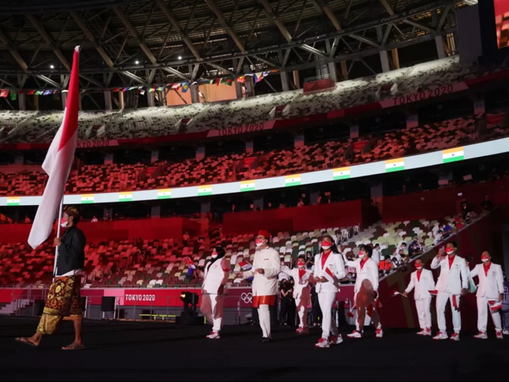 Kontingen Indonesia di Olimpiade Tokyo 2020 (REUTERS/Antonio Bronic)