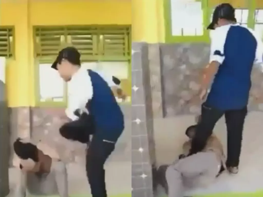 Remaja pukul dan tendang teman sekolah di Bengkulu karena tak diberi rokok (Instagram/bengkulu_terkini.id)