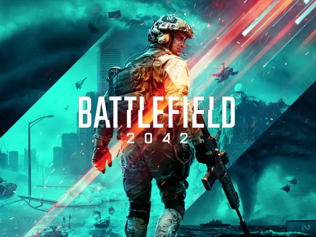 Tampilan key art dari game Battlefield 2042 besutan EA dan DICE (photo/Electronic Arts)
