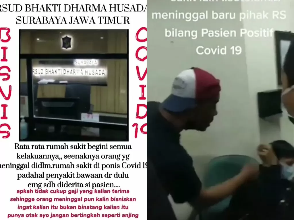 Buntut video viral sekelompok orang geruduk dan intimidasi nakes RSUD BDH Surabaya berakhir damai (Tangkapan layar)