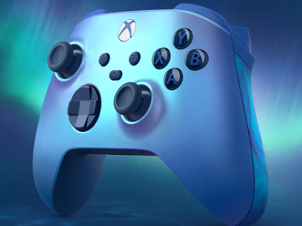 Tampilan controller Xbox Series X dengan warna Aqua Shift (photo/Xbox/Microsoft)
