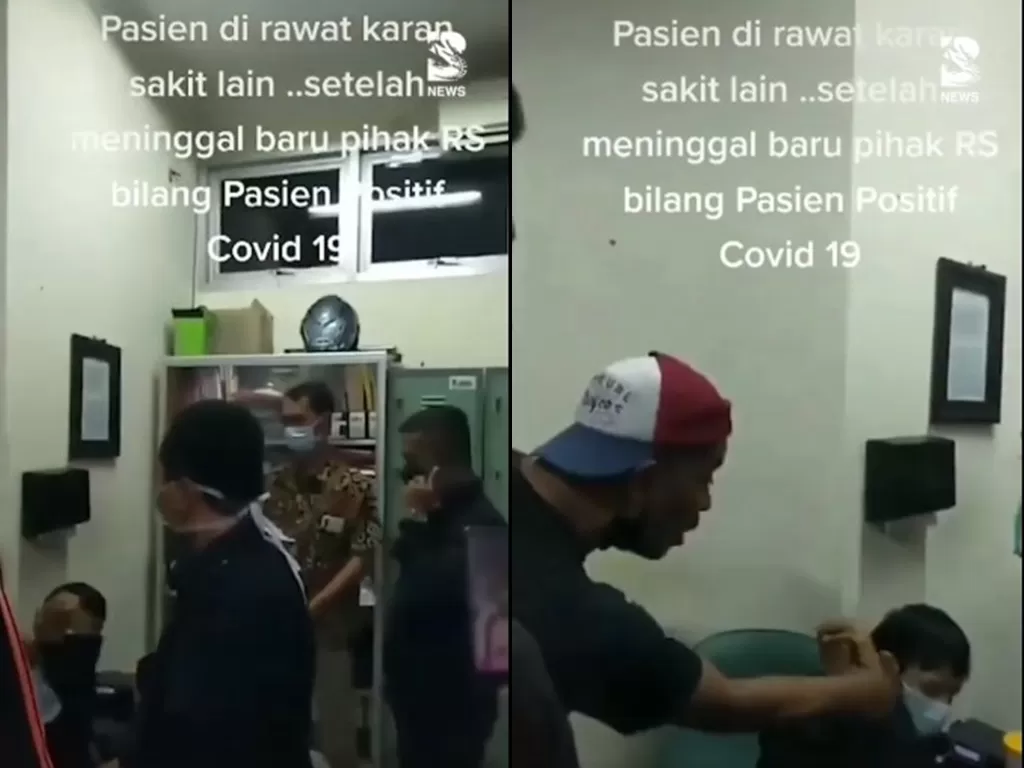 Sekelompok orang seruduk dan lakukan kekeran terhadap nakes di RSUD BDH Surabaya (Instagram/jayalah.negriku)