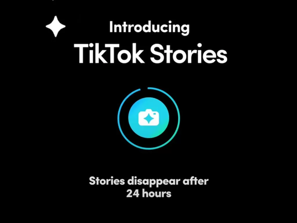 Tampilan logo dari fitur TikTok Stories yang kini sedang diuji coba (photo/Twitter/@MattNavarra)