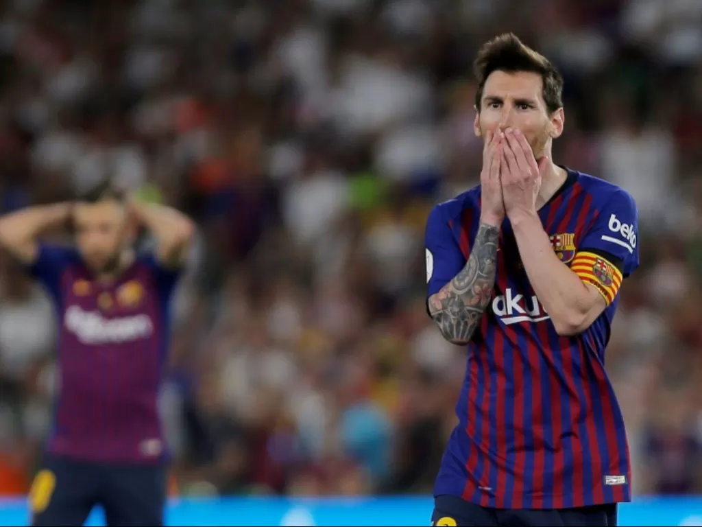 Lionel Messi dan Barcelona resmi berpisah (REUTERS/Jon Nazca)