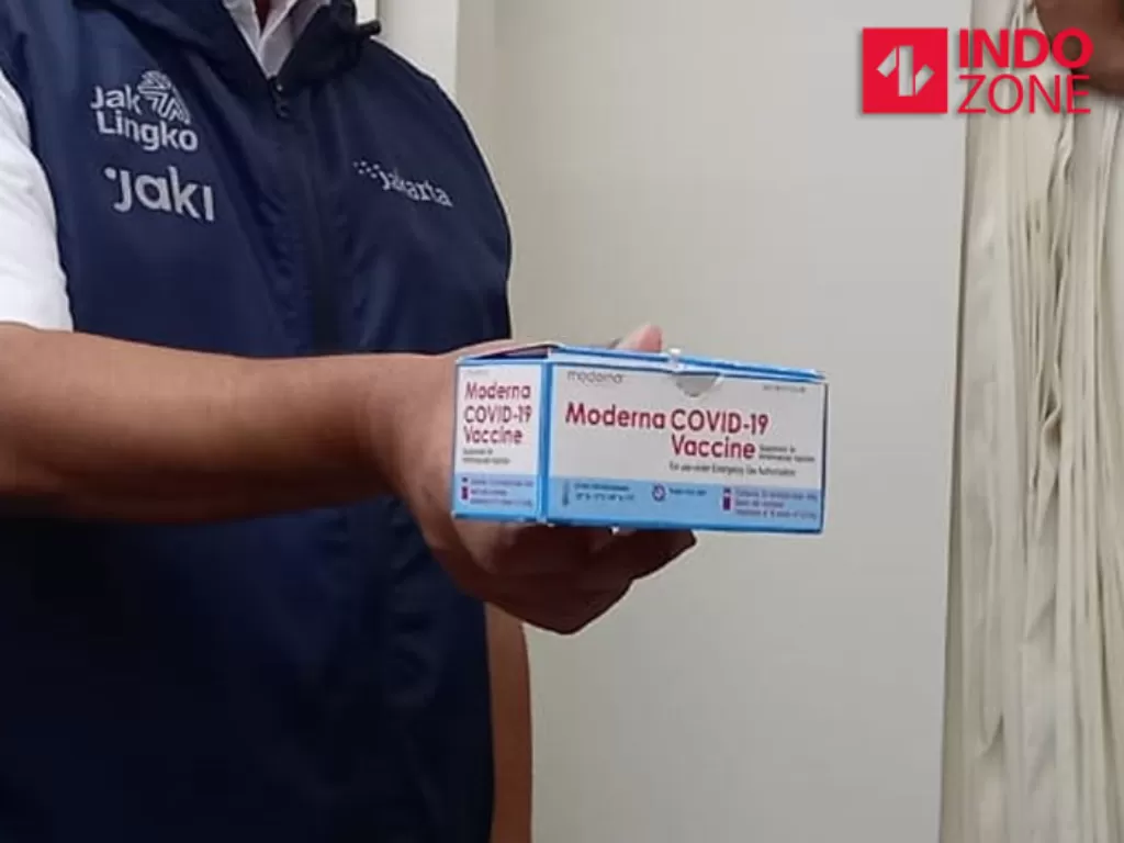 Vaksin Moderna untuk booster para nakes di DKI Jakarta. (INDOZONE/Sarah Hutagaol).